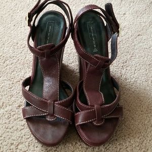 Steven all leather wedge